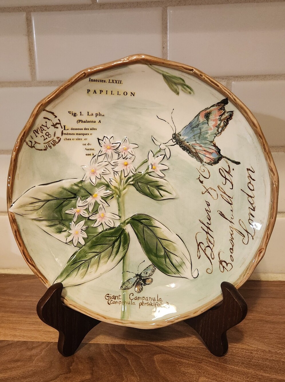 Fitz&Floyd Toulouse Salad Plate-Floral Green